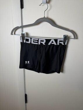 Under Armour Women’s Black Performance Bike Shorts with Branded Waistband